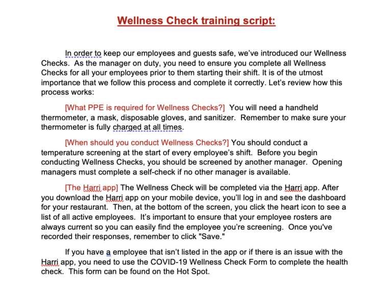 Wellness Check